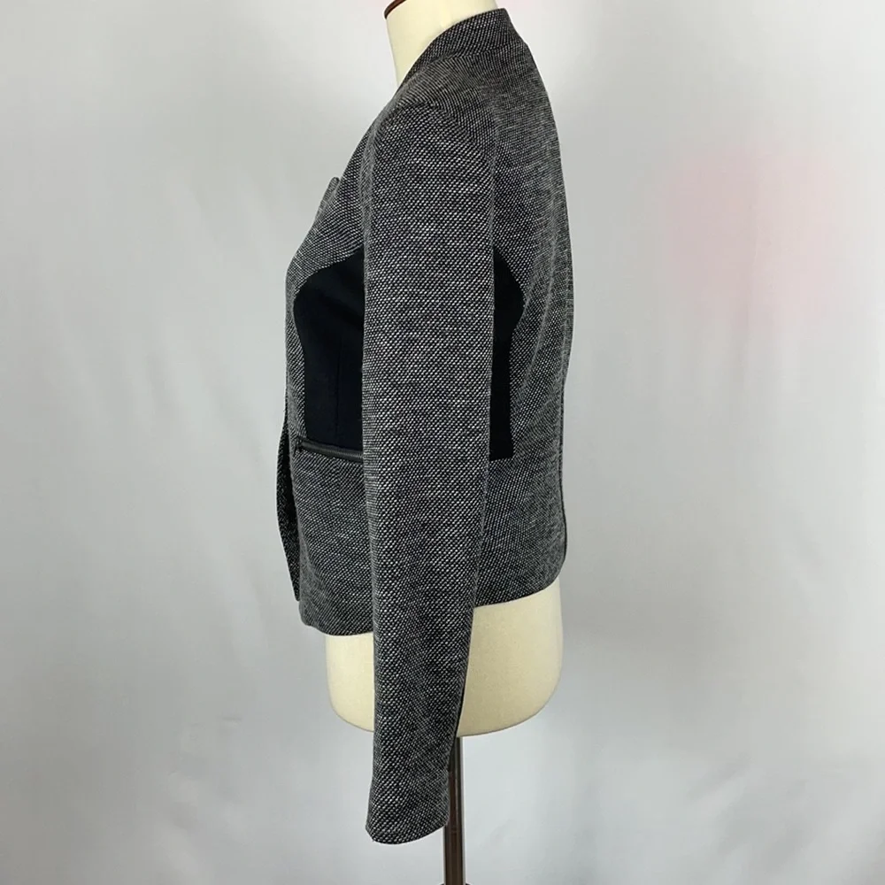 Halogen Gorgeous Tweed Blazer w/Black Trim & Zipper Pockets - Size Small - Picture 4 of 13